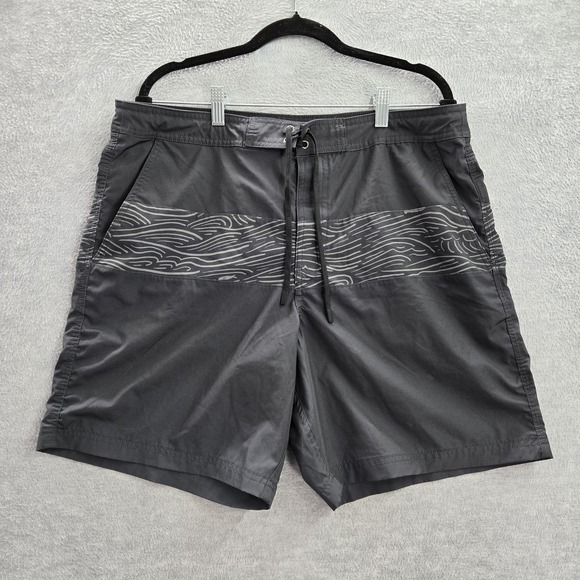 American Eagle Outfitters Other - American Eagle Men Swimwear L Gray Board Shorts Ocean Waves Pockets 8" Inseam